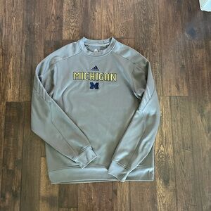 Adidas Gray Michigan Wolverines Sweatshirt